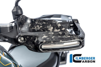 Osłona dłoni z miejscem na kierunkowskaz lewa wysokiej jakości - matt black diamond carbon BMW R 1300 GS od 2023 ILMBERGER BM.HPL.004.R23GS