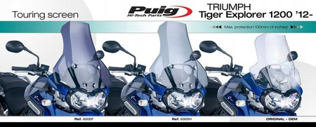 Szyba turystyczna PUIG do Triumph Tiger Explorer 1200 12-15 Przezroczysty (W) 6000W