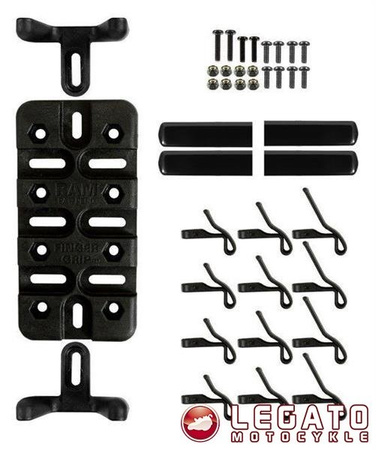 Uchwyt Finger Grip™ do telefonów komórkowych oraz przenośnych urządzeń elektronicznych montowany do ramy kierownicy lub do podstawy hamulca / sprzęgła w motocyklu