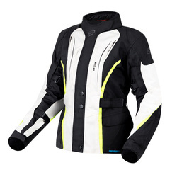 Motocyklowa Kurtka Tekstylna Ozone Sahara Lady Black/Grey/Fluo Yellow