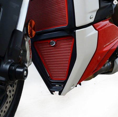 OSŁONA CHŁODNICY OLEJU RG RACING DUCATI STREETFIGHTER V4(S) 20- RED