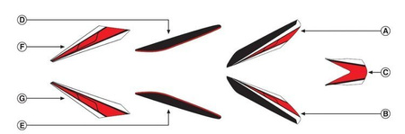 ZESTAW NAKLEJEK DO X-MAX 125/250 10-13 BIAŁE 8423