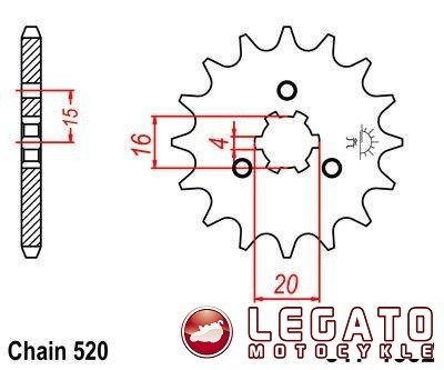 ZĘBATKA NAPĘDOWA JT PRZÓD