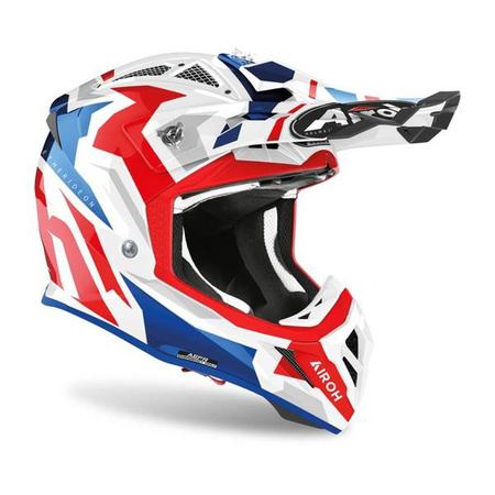 KASK AIROH AVIATOR ACE SWOOP RED/BLUE GLOSS