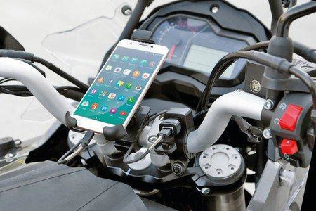 38832 Ładowarka USB 12/24V z mocowaniem na kierownicy i na widelcu motocykla - szybkie ładowanie 2400 mA - 12/24V 