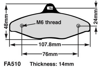 EBC Klocki kartingowe FA510 (1 kpl. na tarczę)
