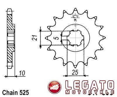 ZĘBATKA NAPĘDOWA JT PRZÓD