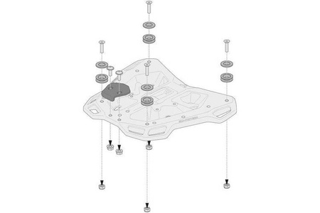 ZESTAW KUFRA CENTRALNEGO TRAX ADV SW-MOTECH HONDA CRF1100L AFRICA TWIN (19-) BLACK 38L
