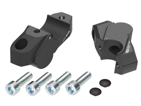 Handlebar riser with offset 30 mm high, 25 mm back, black for Yamaha MT-09 (2013-2020)