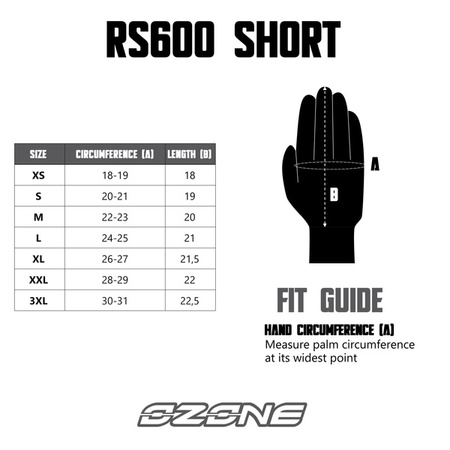 RĘKAWICE SKÓRZANE OZONE RS600 SHORT BLACK/FLUO YELLOW