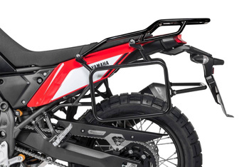 Stainless steel pannier rack, black for Yamaha Tenere 700 / World Raid