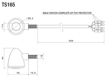 Kierunkowskazy Iride S chrom