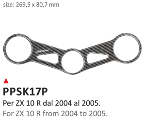 ONEDESIGN Naklejka na półkę kierownicy Kawasaki ZX10R 2004/2005
