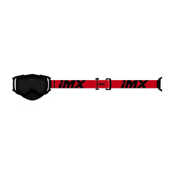 GOGLE IMX DUST BLACK MATT/RED - SZYBA DARK SMOKE + CLEAR (2 SZYBY W ZESTAWIE)