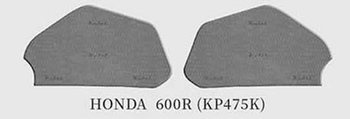 Tank Pad/Tank Grips KEITI Honda 600 R Black