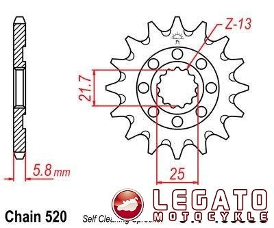 ZĘBATKA NAPĘDOWA JT PRZÓD SELF CLEANING