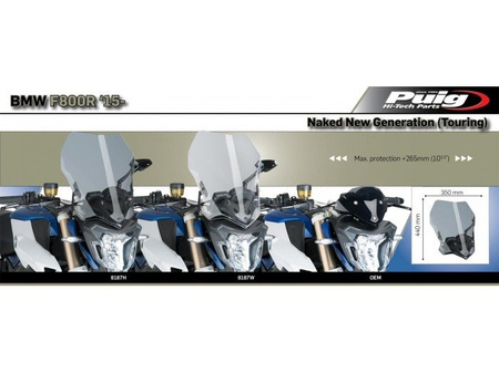 OWIEWKA PUIG DO BMW F800R 2015-2019 (TOURING) PRZEZROCZYSTA