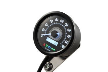 VELONA60 Prędkościomierz 200 KM/H biały-LED czarny