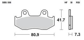 KLOCKI HAMULCOWE SBS 558 HF