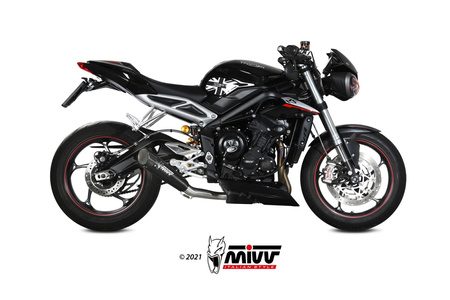 Mivv Tłumik końcowy X-M5 BLACK stal nierdzewna TRIUMPH STREET TRIPLE 660 S 2017-2022