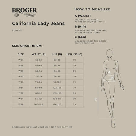 SPODNIE JEANSOWE BROGER CALIFORNIA LADY SLIM FIT WASHED BLUE