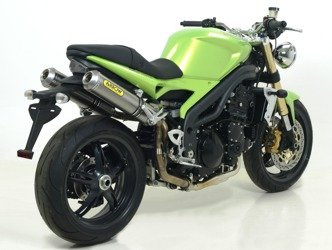 Tłumiki końcowe Arrow Round-Sil Tytan + decat Triumph Speed Triple 1050 2007-2010