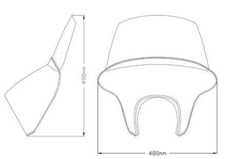 Owiewka PUIG Batwing SML do Honda CMX1100 Rebel 2021-2025 (Touring) Lekko przyciemniany (H) 21068H