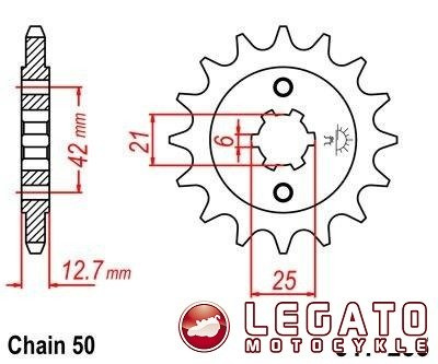 ZĘBATKA NAPĘDOWA JT PRZÓD (530)