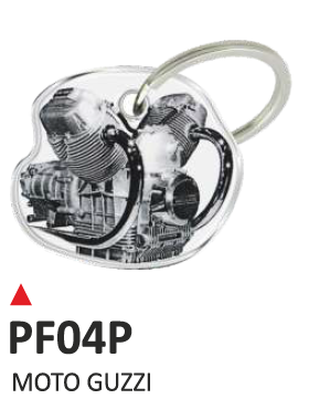 ONEDESIGN Dwustronny wypukły brelok na klucze bicilindro motoguzzi