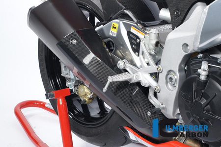 Osłona tłumika carbon do motocykla Einzelstcke Aprilia RSV4 (2009-2012) - czarny karbon ILMBERGER AHS.011.RSV4S.K