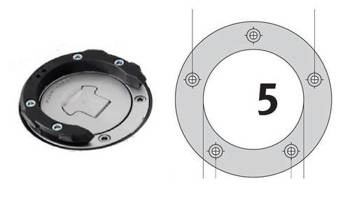 TANKRING EVO SW-MOTECH 5 ŚRUB, BMW F 650 ST/ENDURO, BLACK