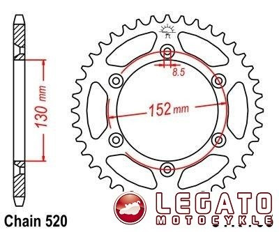 ZĘBATKA NAPĘDOWA JT TYŁ (520)