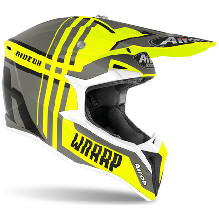 Kask AIROH Wraap Broken - Yellow Grey