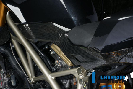 Panel boczny pod siedzeniem lewy - carbon Ducati Streetfighter 1100 (od 2009) ILMBERGER SED.007.STRFI.K