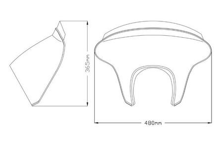 Owiewka PUIG Batwing SML do Honda CMX1100 Rebel 2021-2025 (Sport) Lekko przyciemniany (H) 21067H