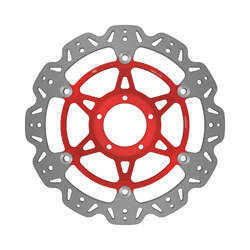 EBC Tarcza hamulcowa motocyklowa VR694RED VEE, czerwona