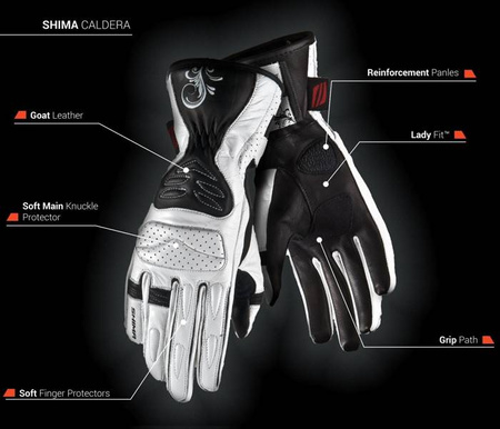 Damskie rękawice skórzane Caldera Shima 