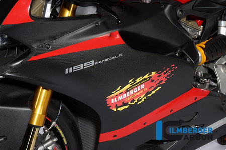Panel boczny owiewki lewy - carbon Ducati Panigale 1199 (12-14) / 1299 Panigale ILMBERGER VEL.003.D1199.K