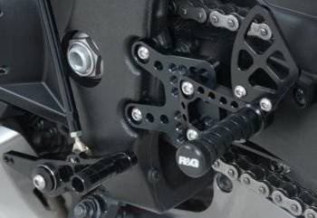 PODNÓŻKI REGULOWANE RG RACING HONDA CBR600RR 03-14, ZESTAW BLACK