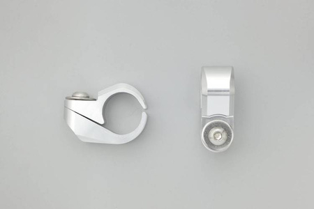 Zestaw zacisków do wspornika kierownicy  22.2mm  srebrny
