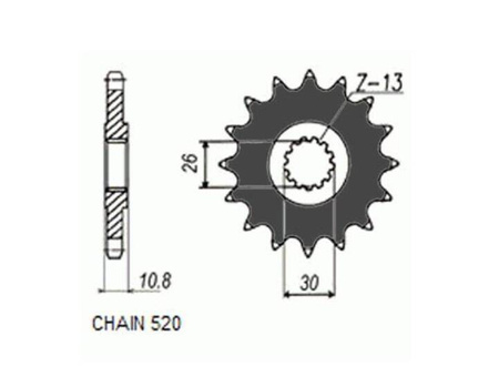 SUNSTAR ZĘBATKA NAPĘDOWA PRZEDNIA 395-17