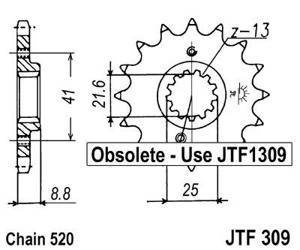 ZĘBATKA NAPĘDOWA JT PRZÓD (520)