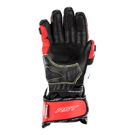 Motocyklowe Rękawice Skórzane RST Tractech Evo 4 CE Red/White/Black (2666)