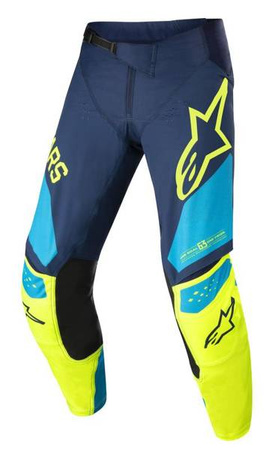 SPODNIE ALPINESTARS TECHSTAR FACTORY DARK BLUE/FLUO YELLOW/BLUE NEO