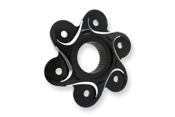 CNC RACING KOŁNIERZ ZĘBATKI TYLNEJ DUCATI, KOLOR CZARNO SREBRNY