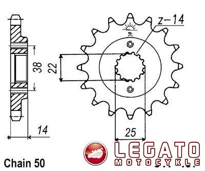 ZĘBATKA NAPĘDOWA JT PRZÓD