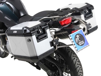 Sidecarrier Cutout stainless steel incl. Xplorer sideboxes silver for BMW F 850 GS (2018-2023)