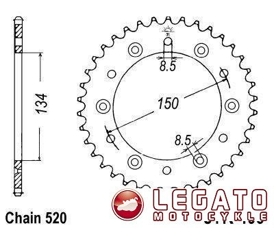 ZĘBATKA NAPĘDOWA JT ALU (520)