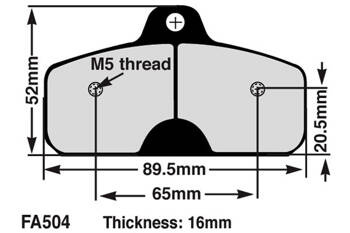 EBC Klocki kartingowe FA504B (1 kpl. na tarczę)