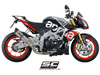 SC-Project tłumik końcowy końcowy Oval Titanium Aprilia Tuono V4 2015-2016
